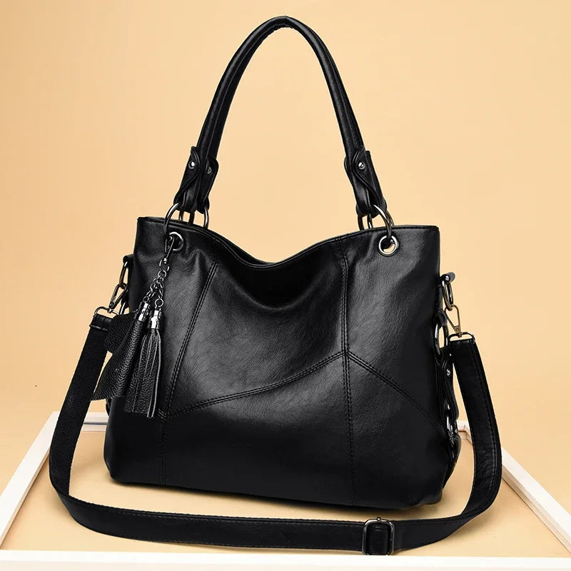 Large Capacity PU Leather Crossbody Tote Bag – Luxury Shoulder Bag for Women