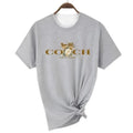Women's Luxury Print O-Neck Short Sleeve T-Shirt – Hip Hop Alphabet Summer Top 2026