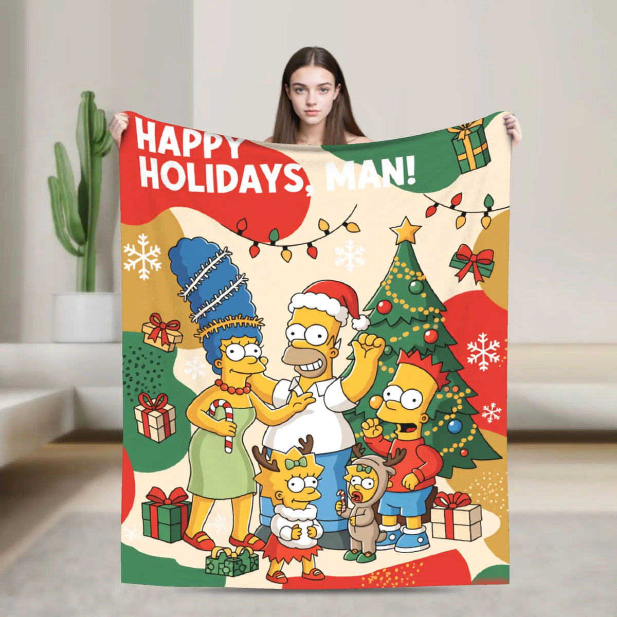 Simpsons Character Super Soft Plush Throw Blanket – Flannel Fleece Bedspread