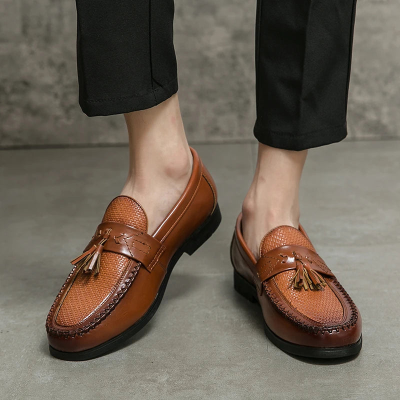 Men's Pointed-Toe Slip-On Dress Loafers