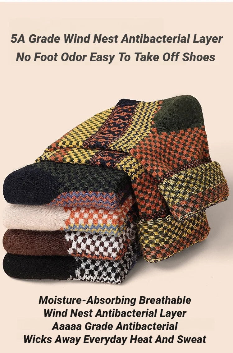 Men's Retro Winter Knit Socks