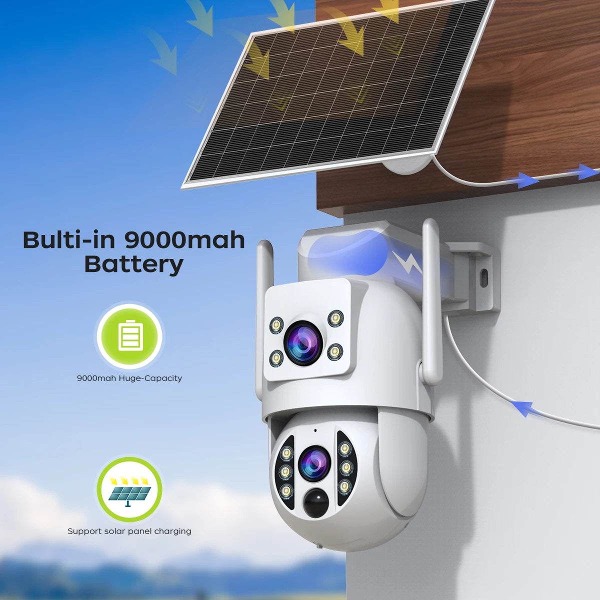 JOOAN Solar Wi-Fi Security Camera with Motion Alerts