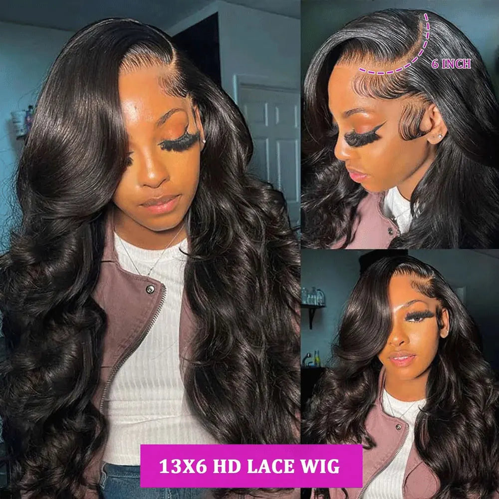 250 Density Body Wave Lace Front Wig | 13x4 13x6 5x5 HD Glueless Pre-Plucked Bleached Knots Brazilian Human Hair