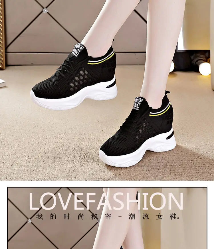 Women's Breathable Hollow Platform Sneakers