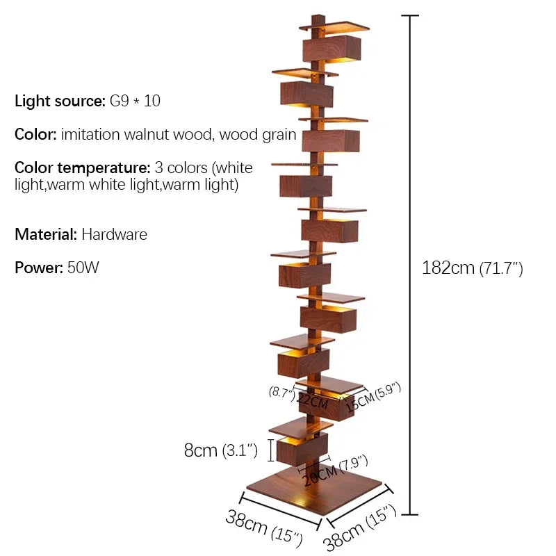 Taliesin Designer Floor Lamps Nordic Wood Living Rooms Bedrooms Hotels Villas Decor Artistic Standard Indoor Lighting Fixtures