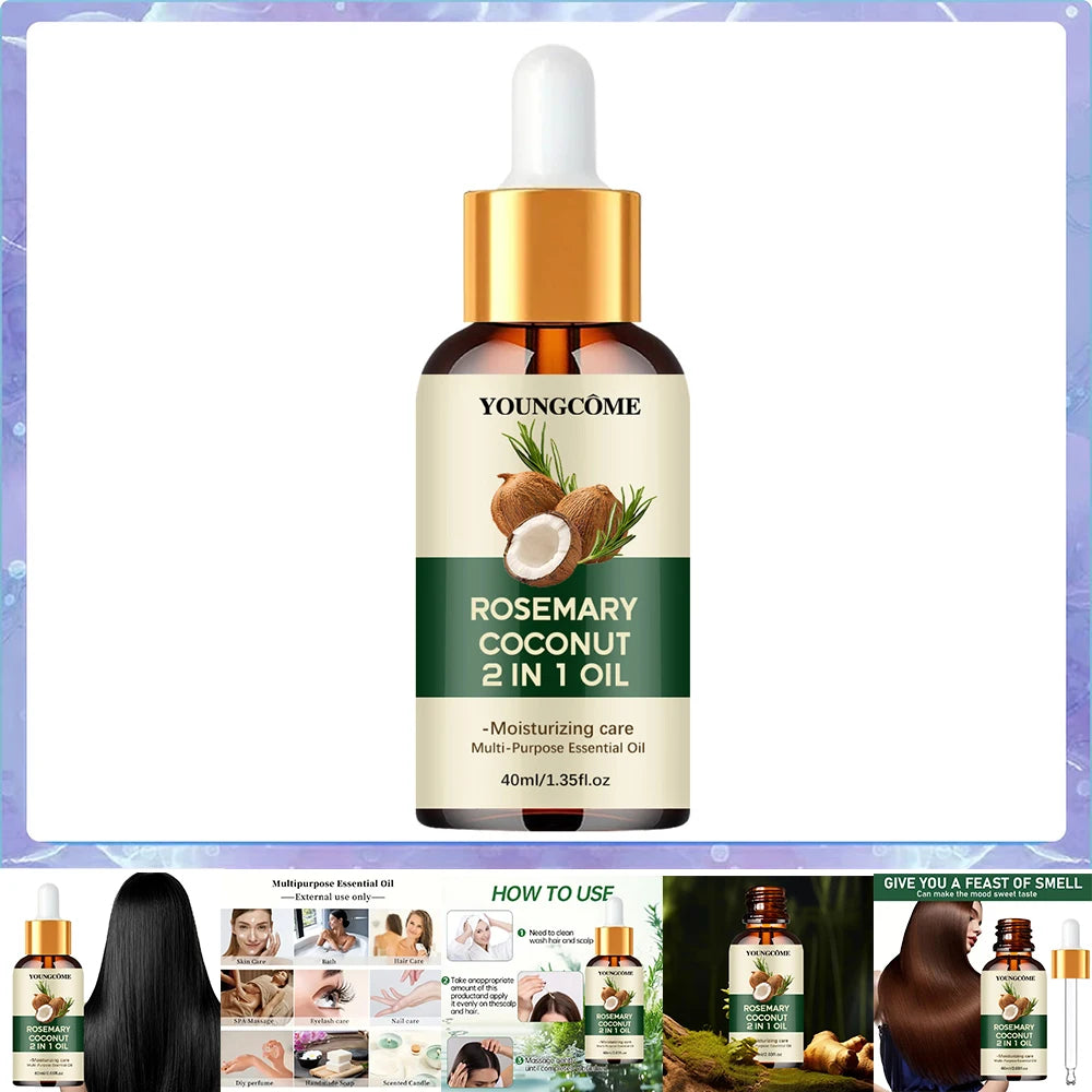 Rosemary Essential Oil for Hair Loss & Scalp Health — Pure Botanical Hair Growth Treatment