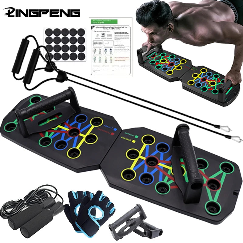 Push-Up Board Set – Portable Multifunctional Foldable Push-Up Bar for Chest, Arms, Back & Abs Training