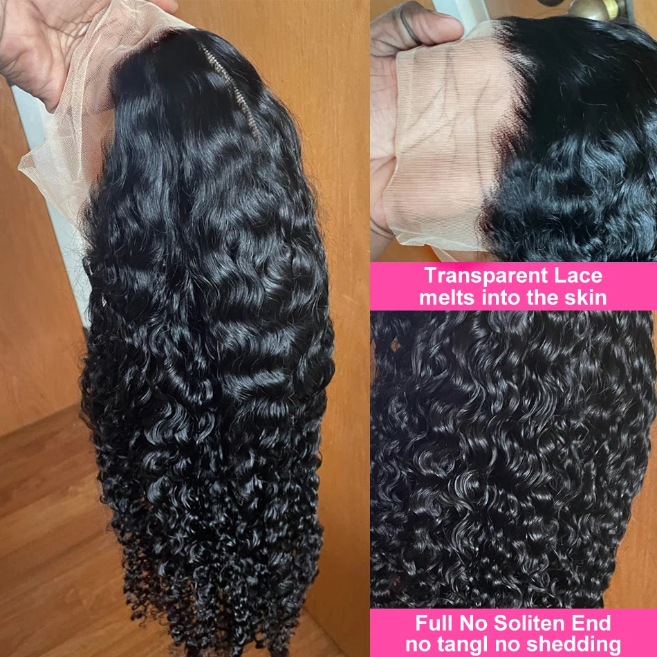 Rosabeauty 34 36inch Hd 13x4 13x6 Curly Wigs Deep Wave Frontal Wig Brazilian Curly Human Hair Wig Loose Water Wave Wig For Women