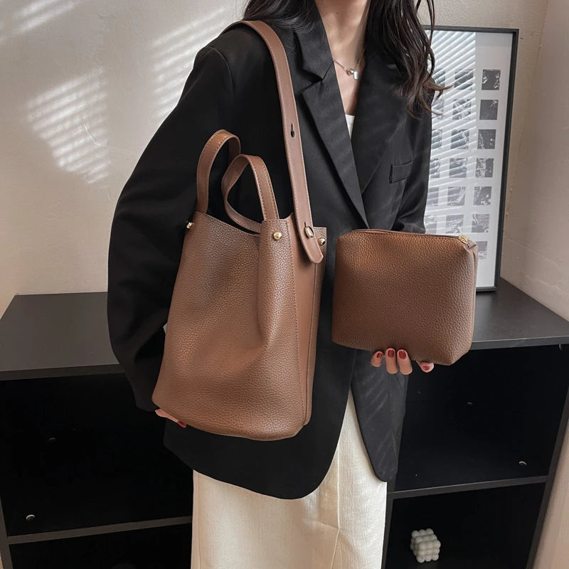 Luxury PU Bucket Bag – Trending Crossbody Shoulder Tote for Women 2026