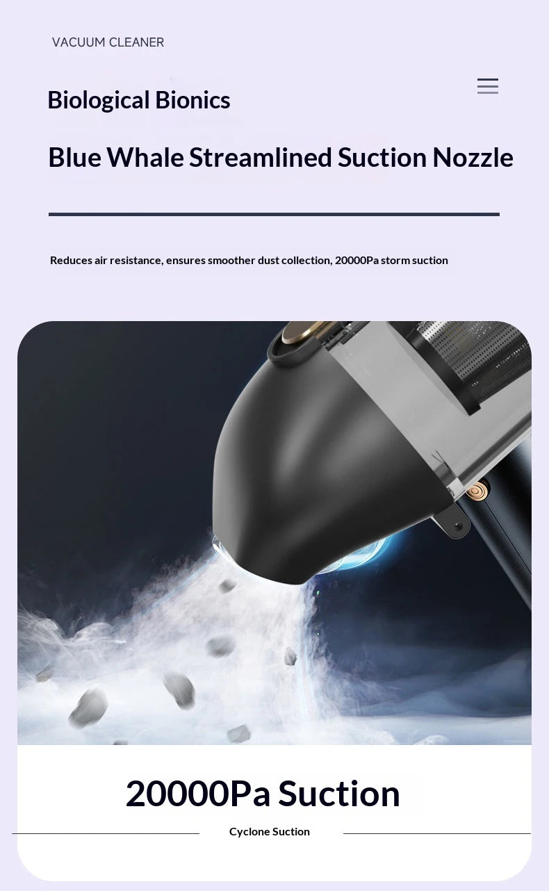 Cordless Mini Car Vacuum Cleaner – Gray Handheld