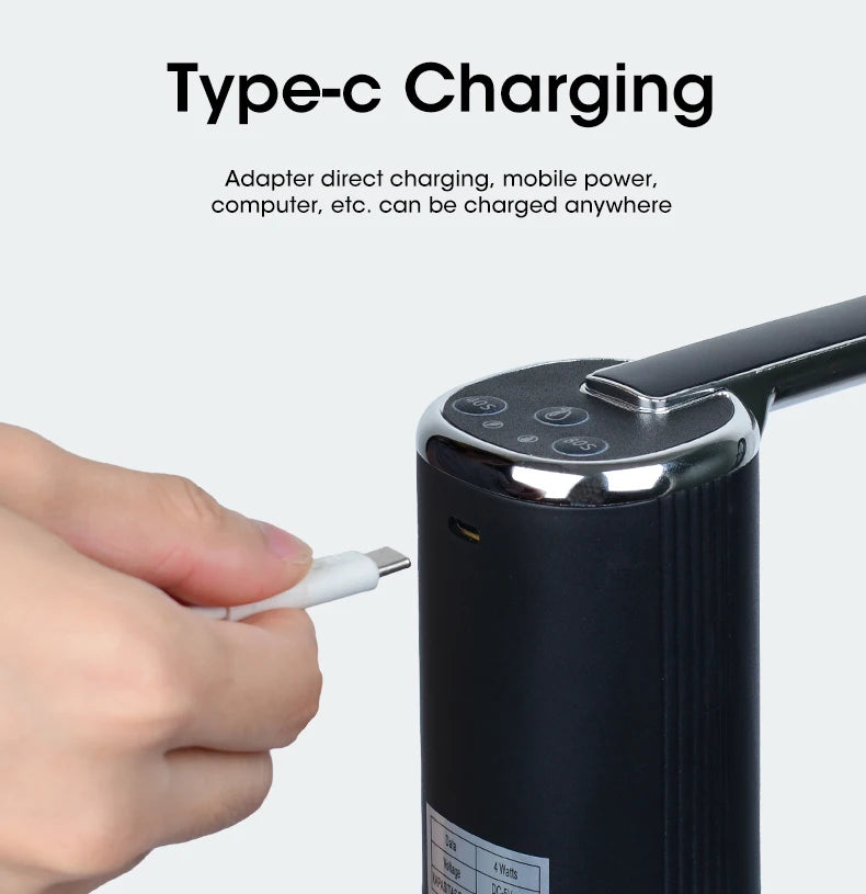 Mini Portable USB Water Dispenser Pump — Foldable Electric Bottle Pump for Home