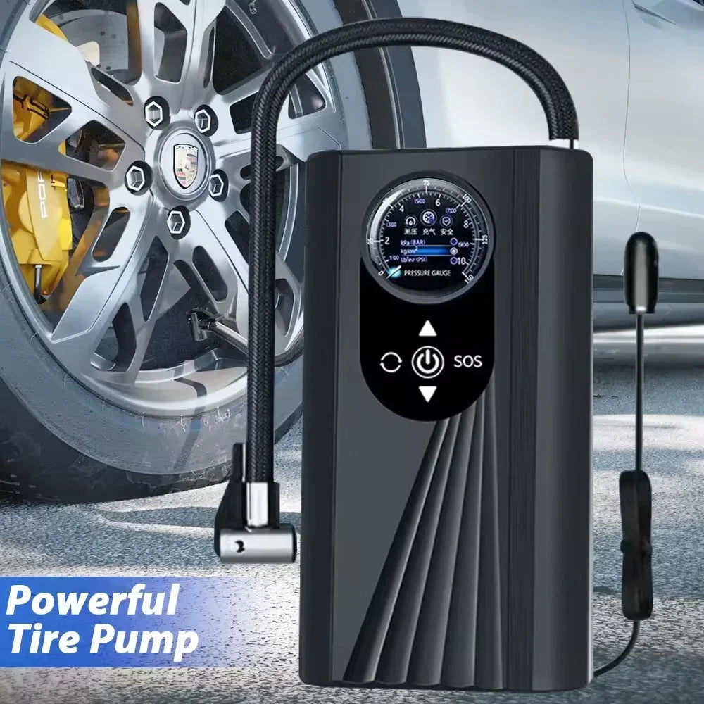 Portable Tire Inflator with Pressure Gauge, 150 PSI