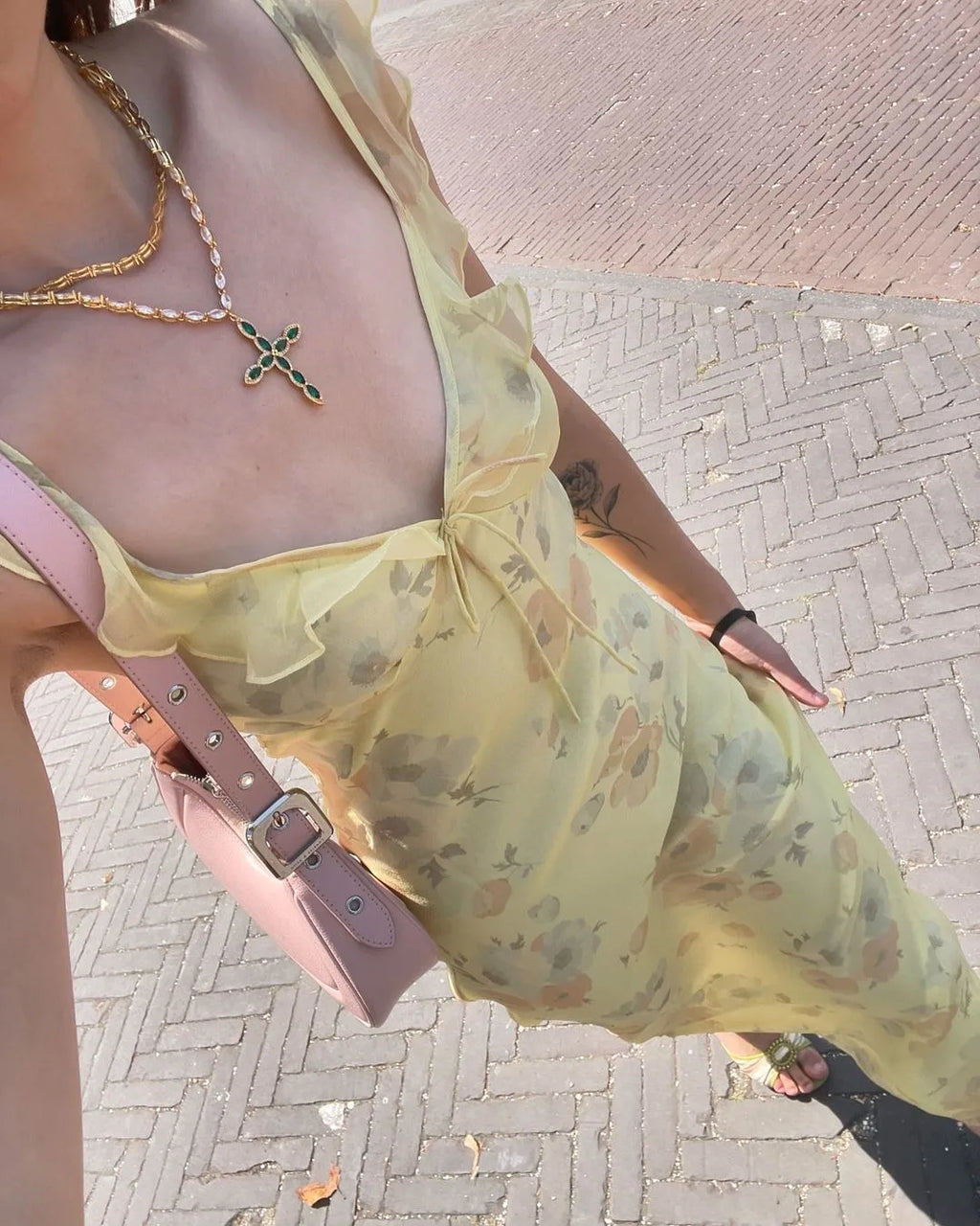 Floral Plunge Backless Maxi Dress — Sexy Fairy Beach Vacation Dress