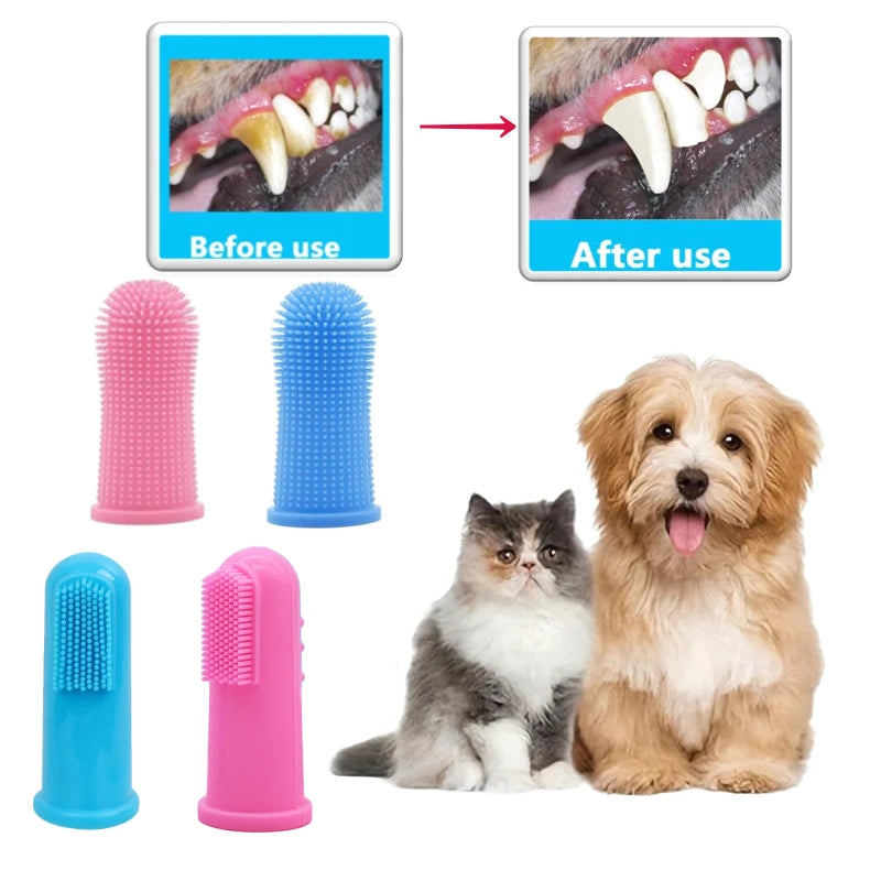 3-Sided Pet Toothbrush for Dogs & Cats