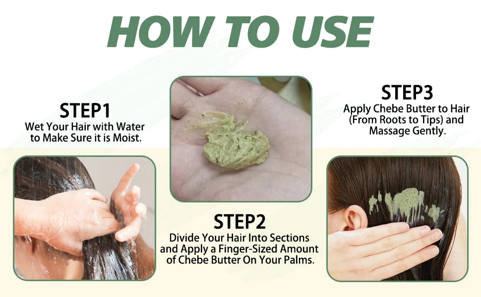 GOIPLE Chebe Hair Care Products Deep Nourish & Moisturize Conditioner Smoothing Anti-loss Breakage Hair Oil or Butter or Powder