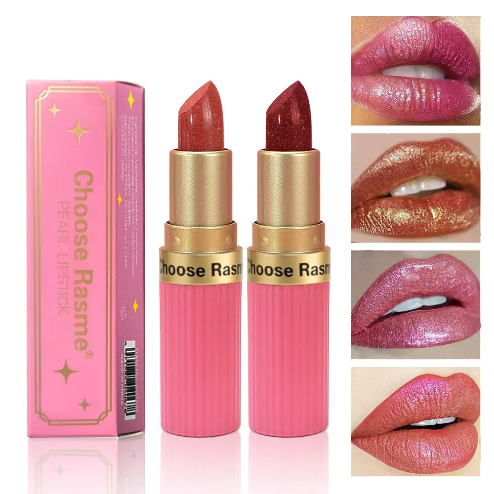 Pearlescent Glitter Velvet Lipstick — Waterproof Matte Shimmer Diamond Finish