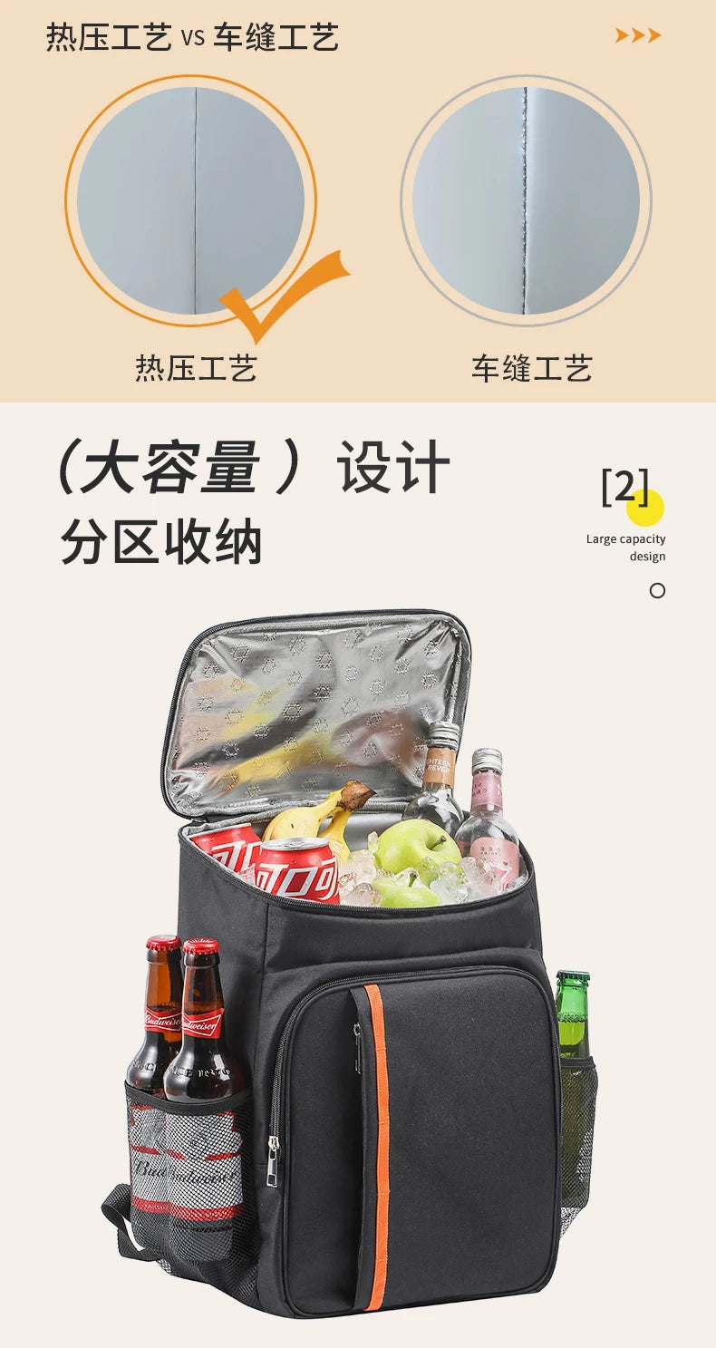 18L Thermal Lunch Bag – Waterproof Backpack Cooler