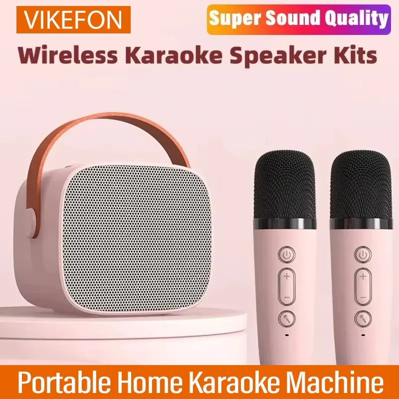 Wireless Dual Microphone Karaoke Machine — Bluetooth HIFI Speaker