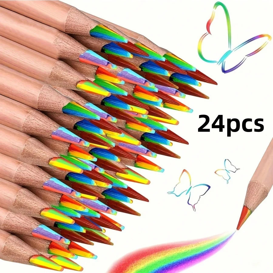Rainbow Drawing Pencils in 6, 12 or 24 Packs