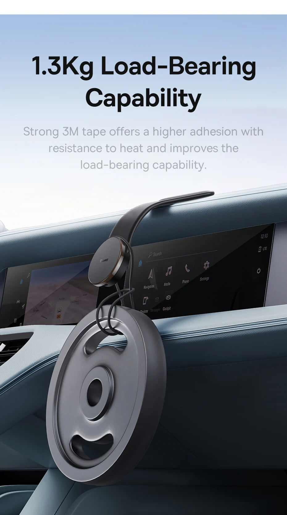 Baseus 15W Magnetic Wireless Car Charger Phone Holder – MagSafe Mount for iPhone 13–17