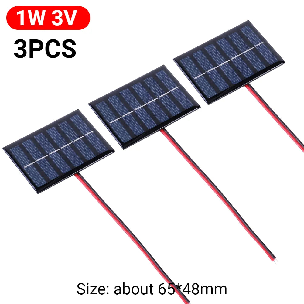 Mini Polysilicon Solar Panel Module – 0.3W to 5W DIY Solar Battery Charger for Garden Lights & Pumps