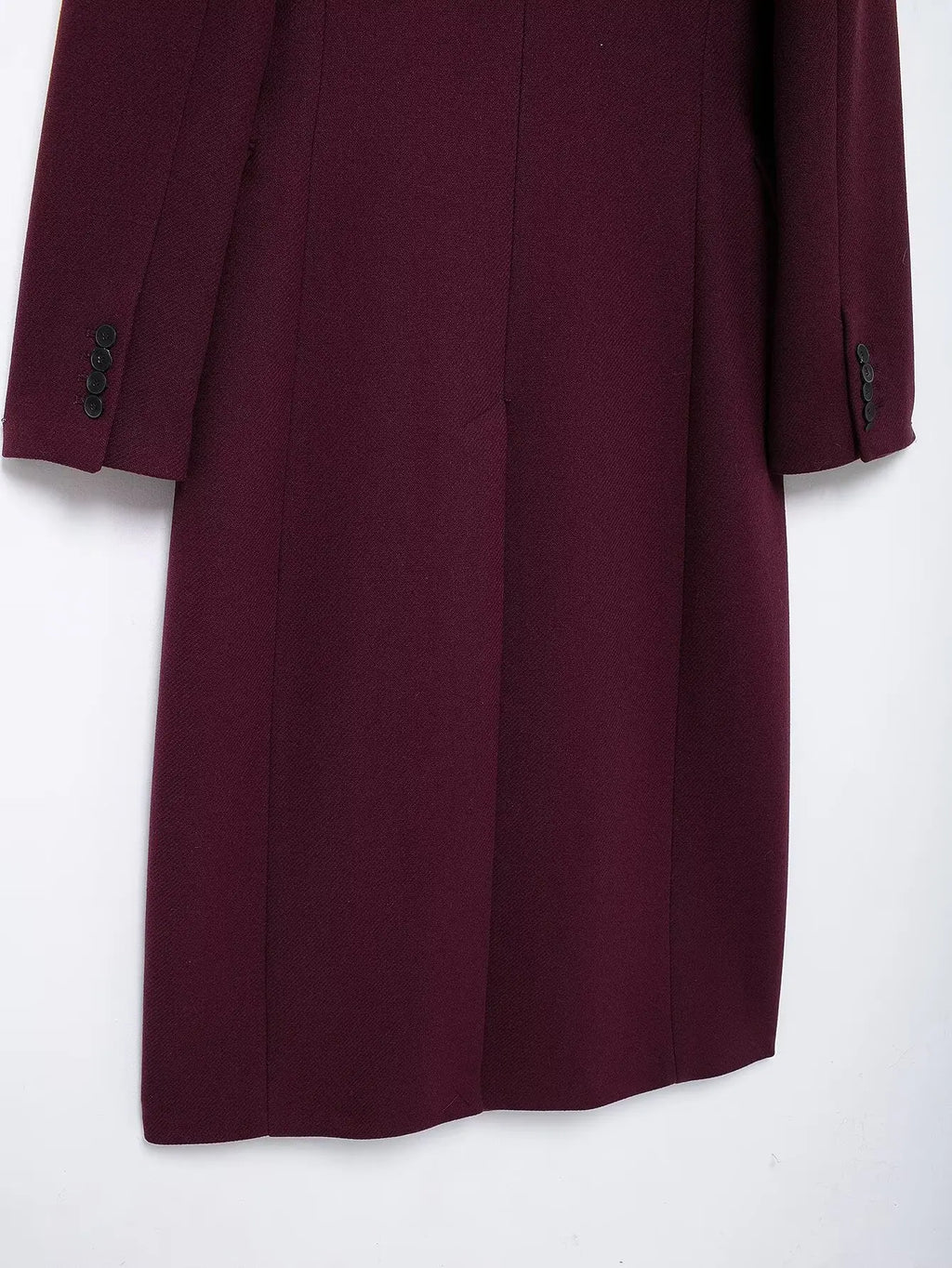 Women's Double-Breasted Wool Blend Long Coat – High Street Autumn Winter Outerwear