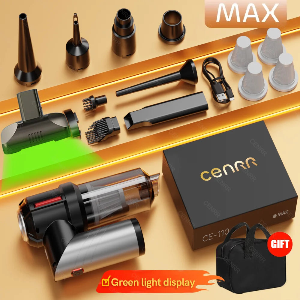 Cordless Car Vacuum – Brushless Motor & HEPA Filter