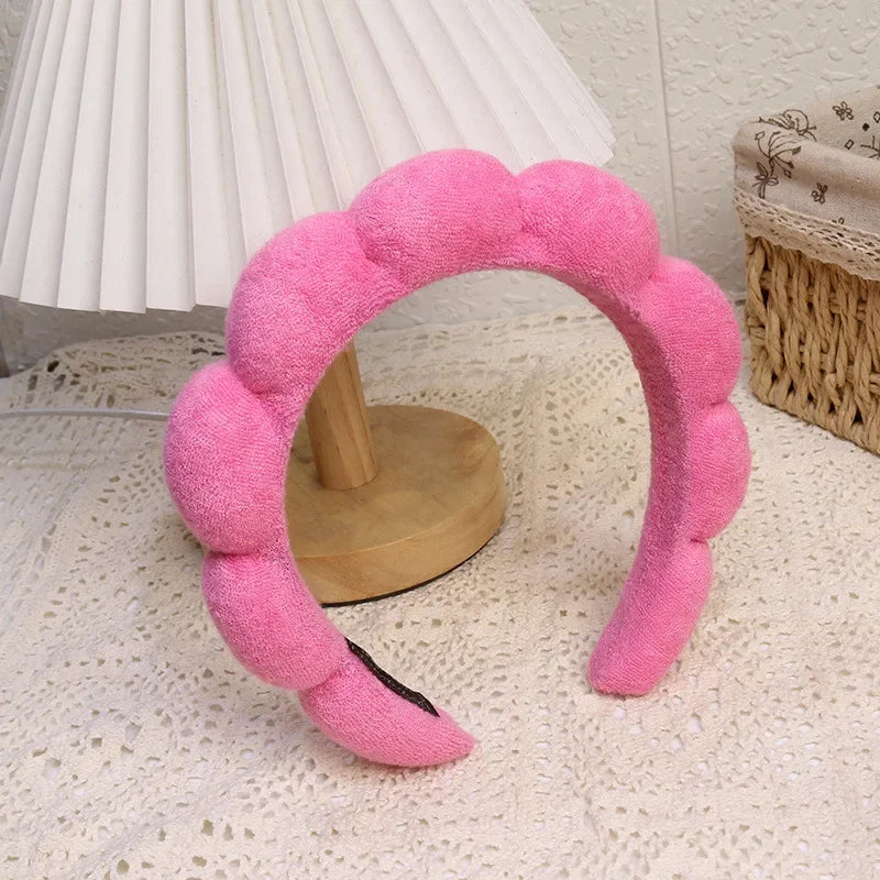 Puffy Spa Headband & Wristbands Set — Microfiber
