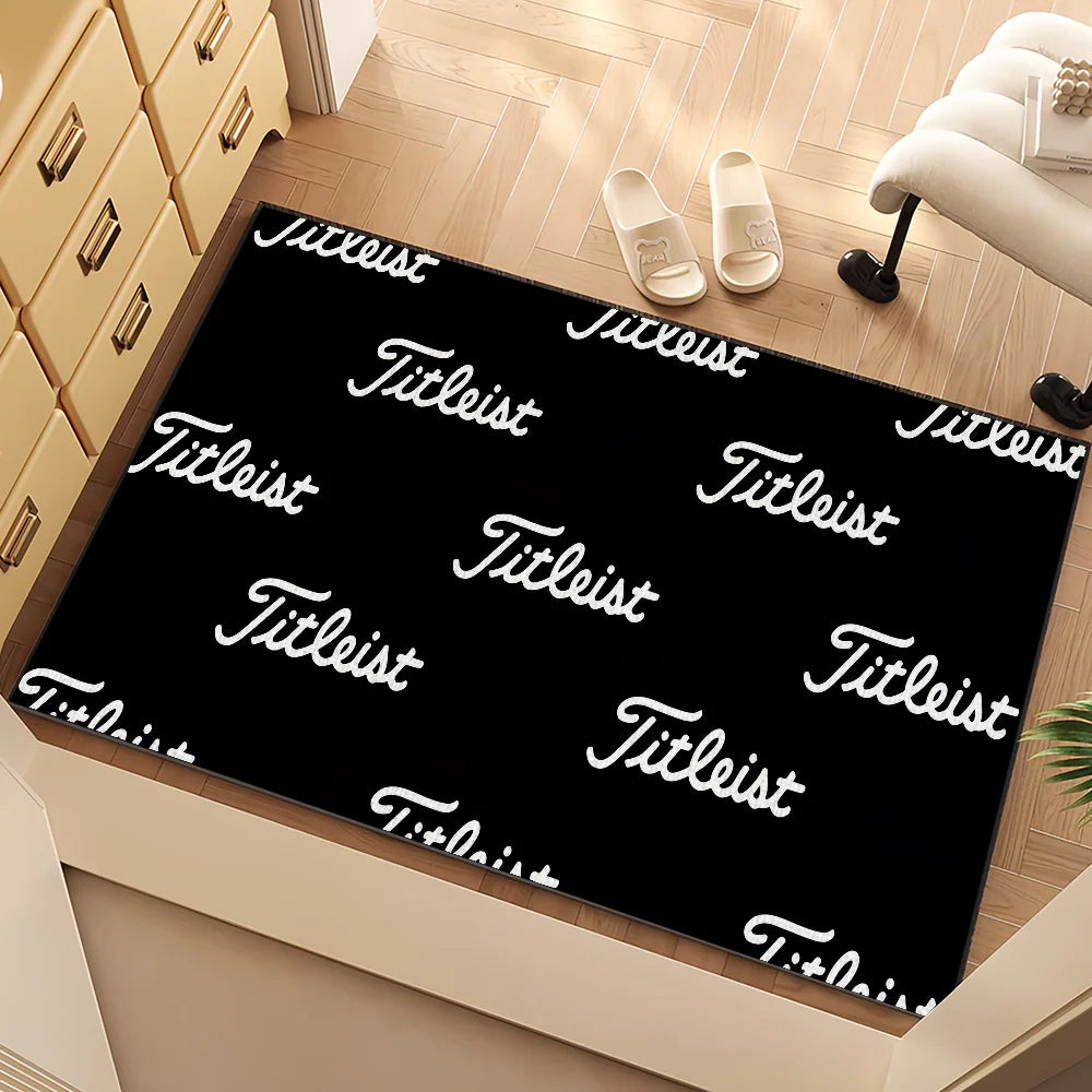 Fashion Logo Brand Area Rug – Anti-Slip, Fade-Resistant Floor Mat for Bedroom, Hallway & Balcony, 4 Colors & 7 Sizes