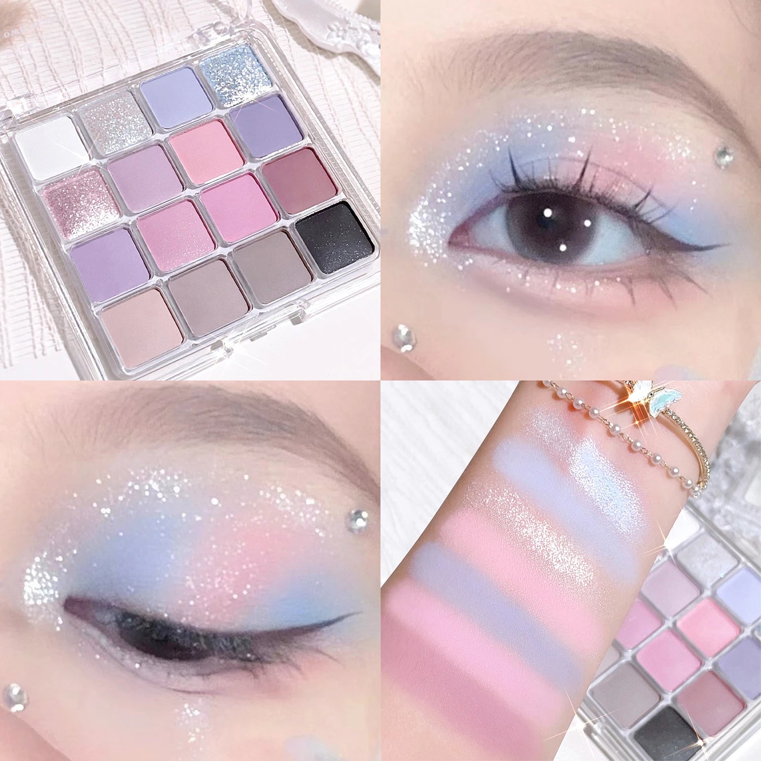 16-Color Earth Tone Eyeshadow Palette — Pearl & Matte Shimmer