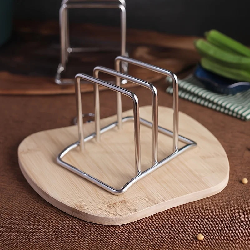 Stainless Steel Chopping Board & Pot Rack – Double-Layer Kitchen Storage Holder for Cutting Boards & Lids