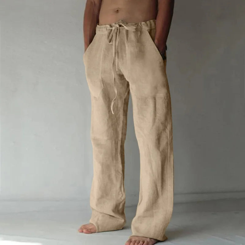 Men's Cotton Linen Casual Pants — Lightweight Breathable Trousers