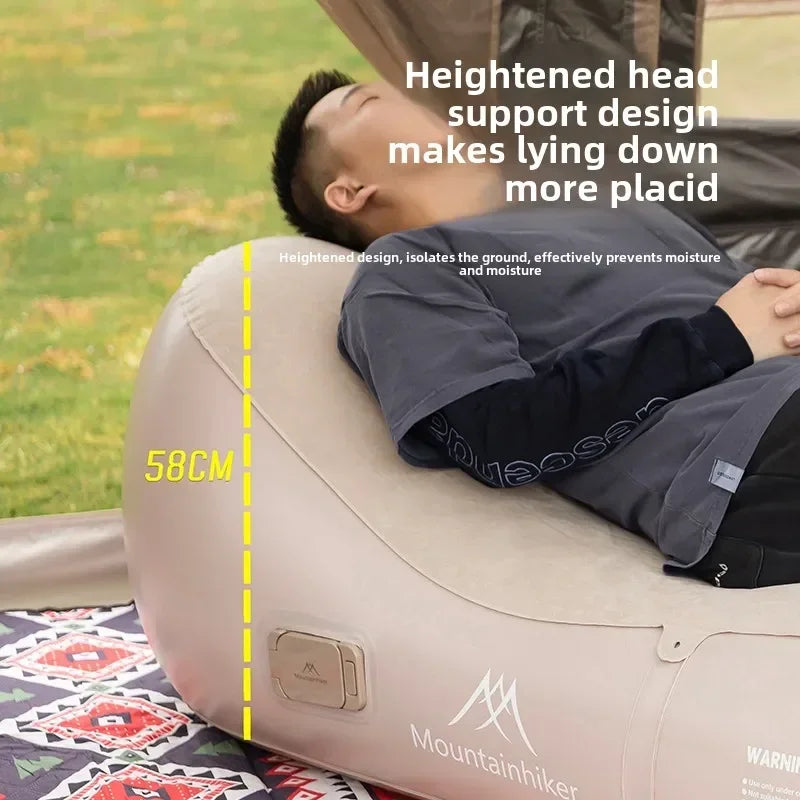 Inflatable Outdoor Air Sofa Bed – Automatic Self-Inflating Camping Sleeping Mat, 180x75x58CM