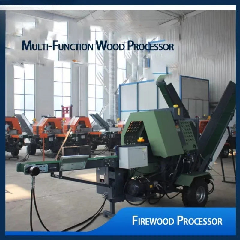 2-in-1 Hydraulic Log Splitter & Firewood Processor – 13.5HP Gas, 5m³/H for Home & Commercial