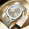 Men's Luxury Steel Strap Quartz Wristwatch | Luminous Waterproof Dress Watch