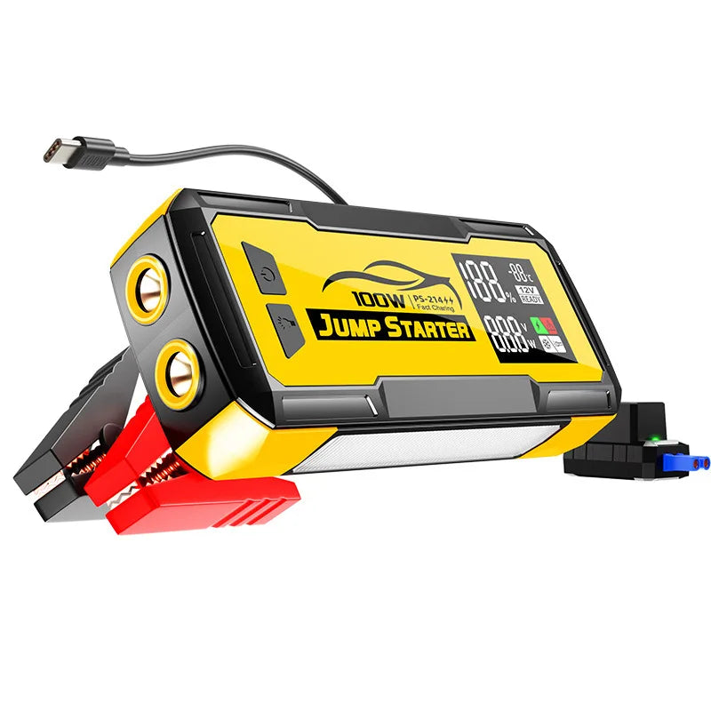32000mAh Car Emergency Jump Starter — Portable Battery Booster with Power Bank