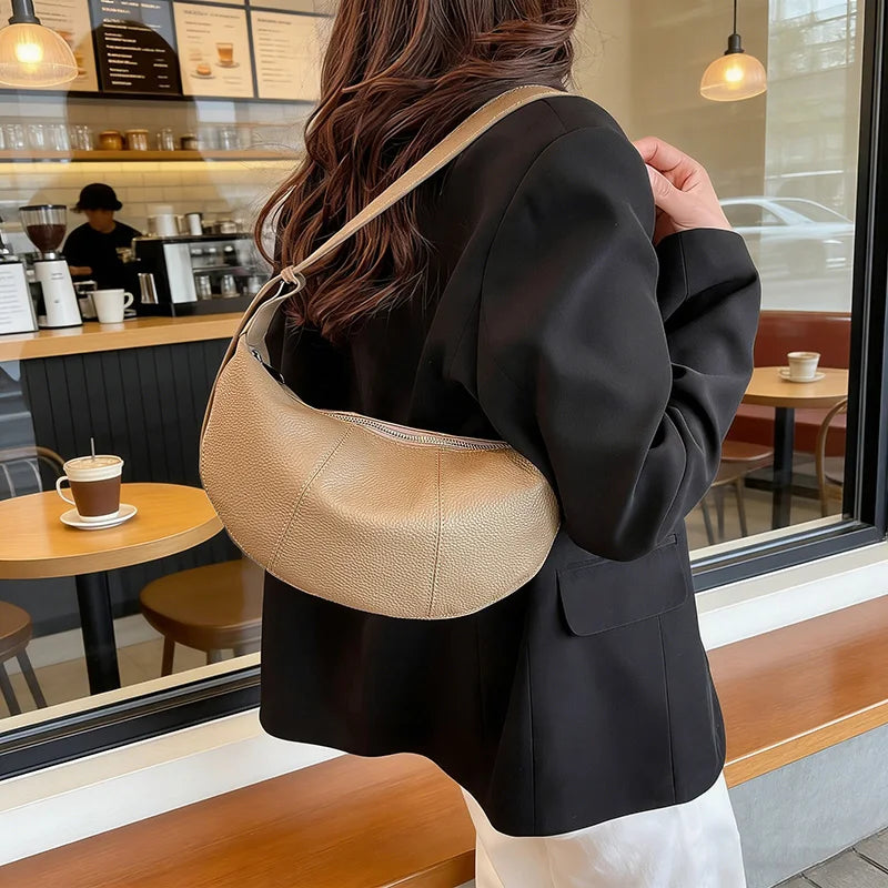 badiman 100% Genuine Cowhide Leather Tote Shoulder Crossbody Bag – Vintage Rivet Sequin Commuter Handbag for Women