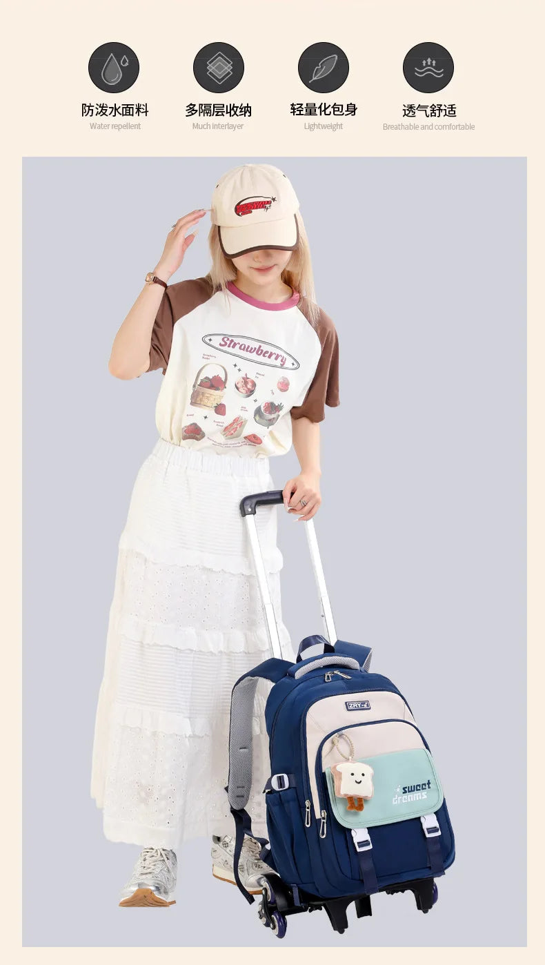 Trolley School Backpack – Two- & Six-Wheel Options