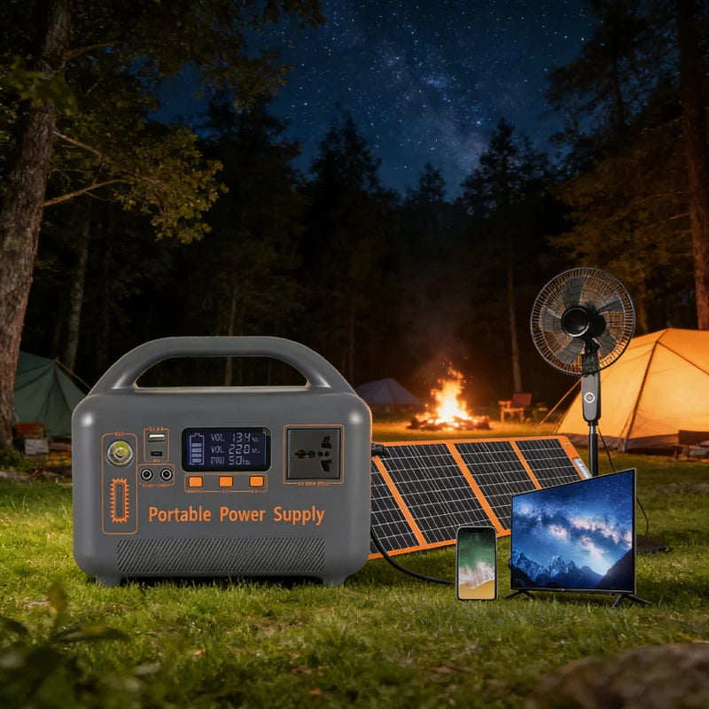 400W Portable Power Station Solar Generator — Off-Grid Power for Camping & Outdoors