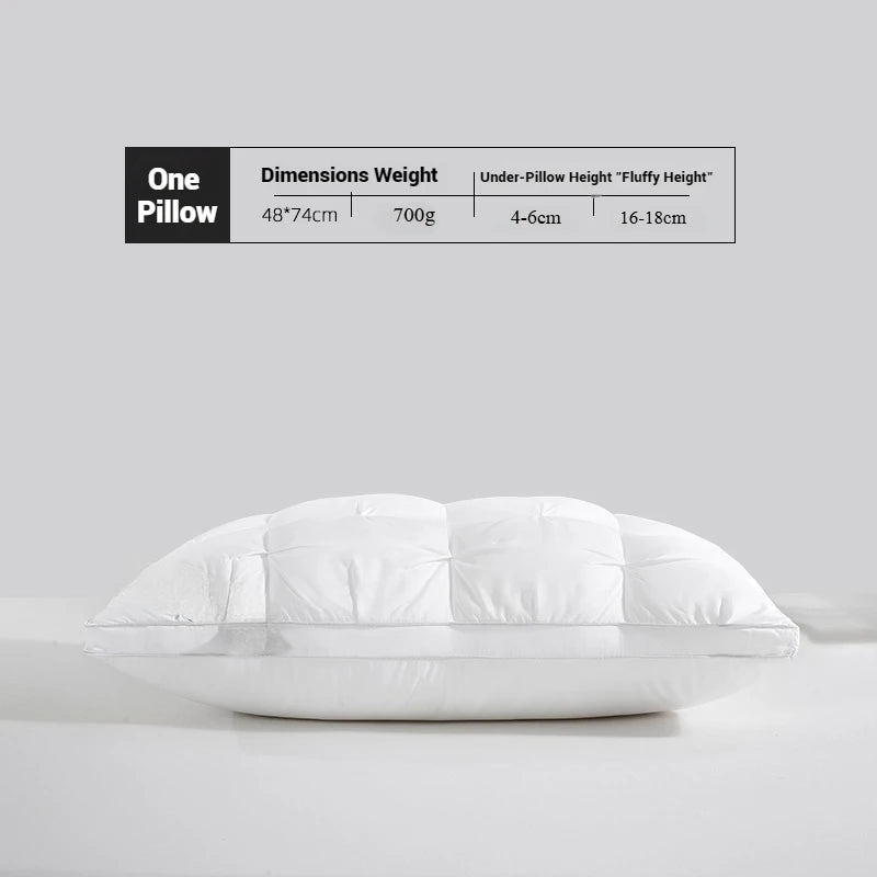 5-Star Hotel Sleeping Pillow – 3D Bilateral Washed Solid Color, Soft & Supportive
