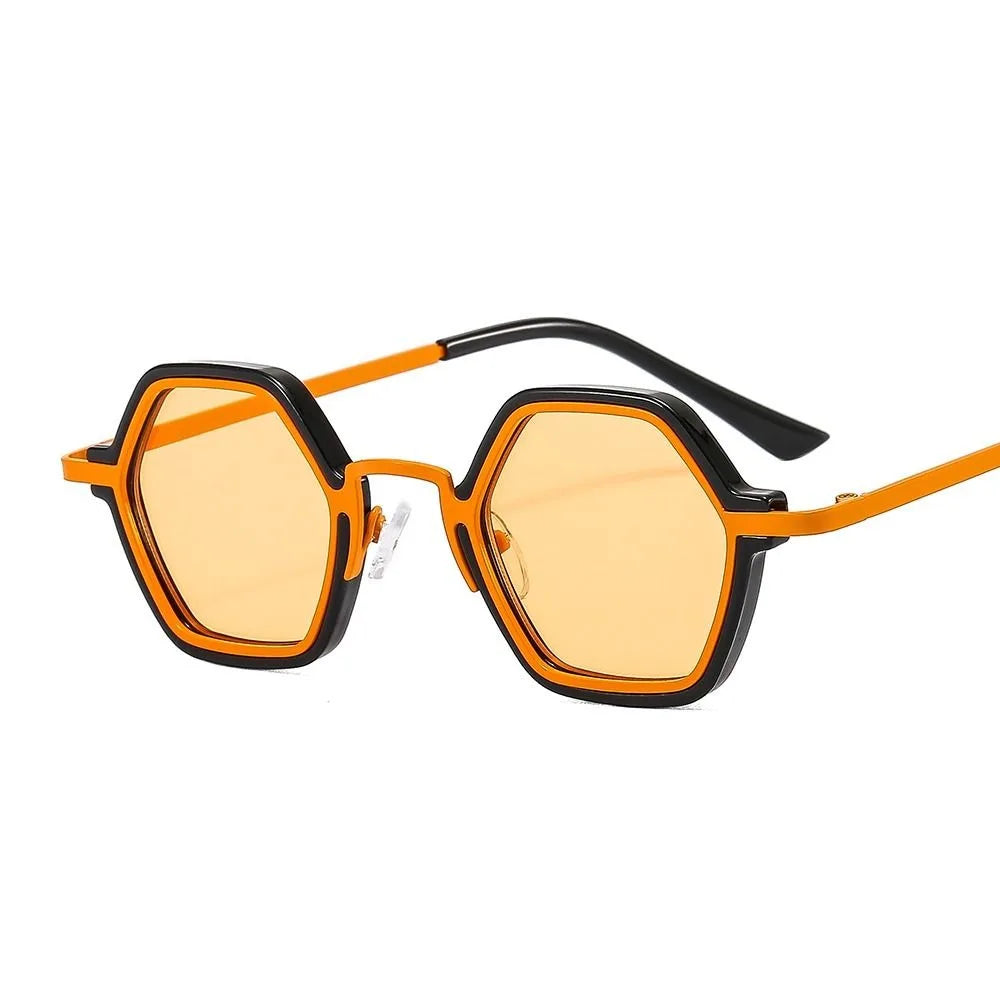 Polygon Metal Frame Square UV Sunglasses — Retro Punk
