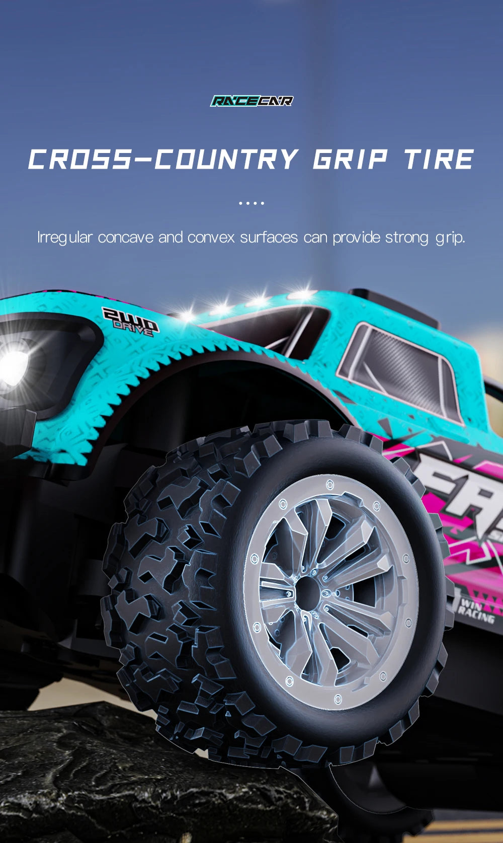 ZWN 1:16 / 1:20 Scale 2.4G RC Off-Road Climbing Car with LED Light – Multi-Model Kids Gift
