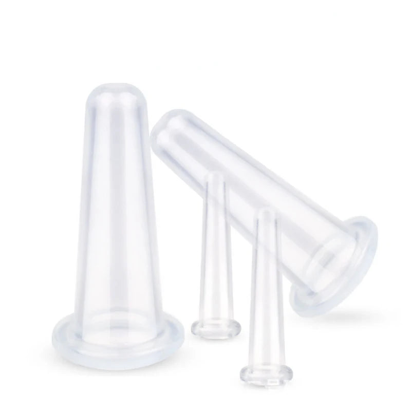 4-Piece Silicone Vacuum Cupping Massage Jars Set