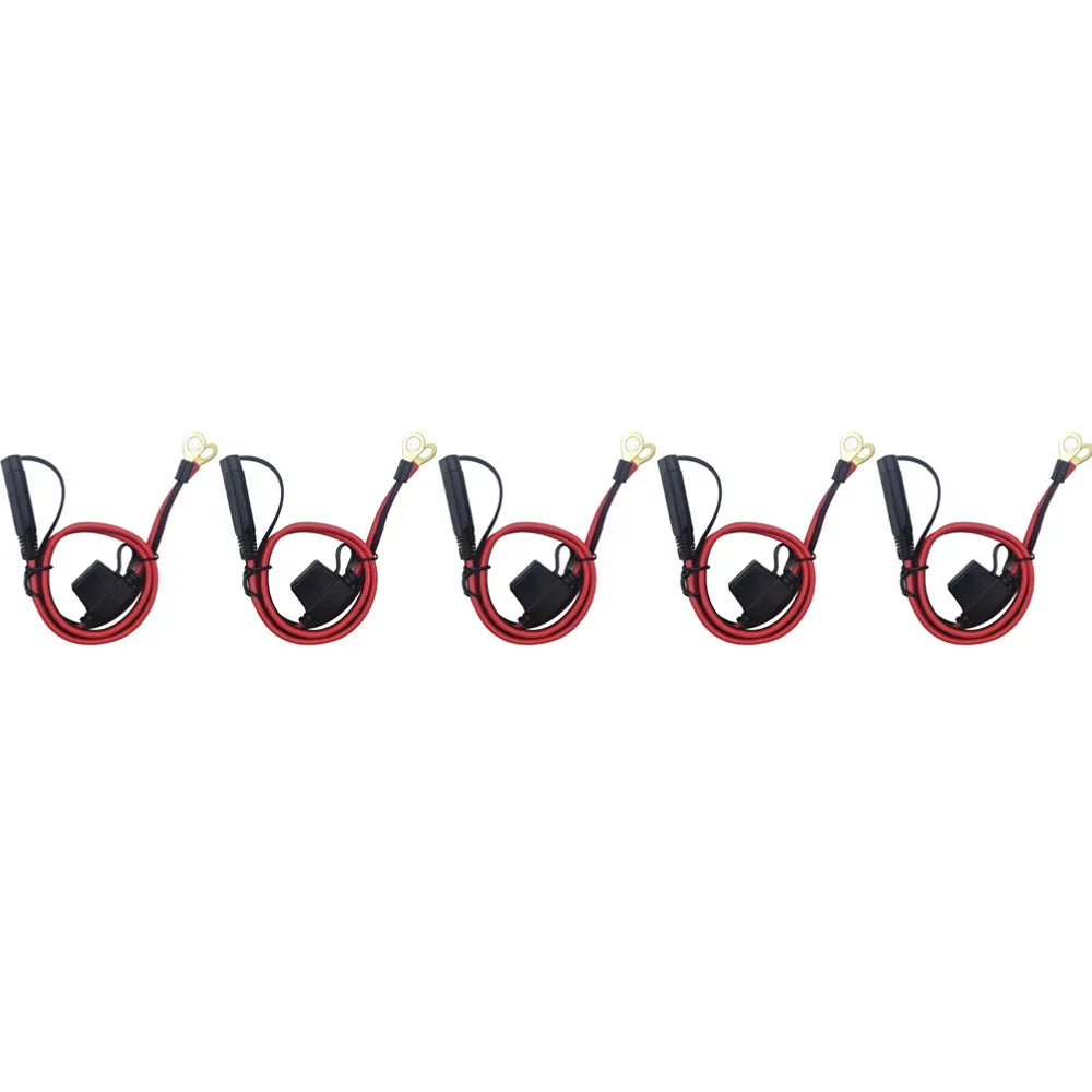 Motorcycle Battery SAE Quick Extension Cable – 10A Fuse O-Connector Battery Charger Adapter