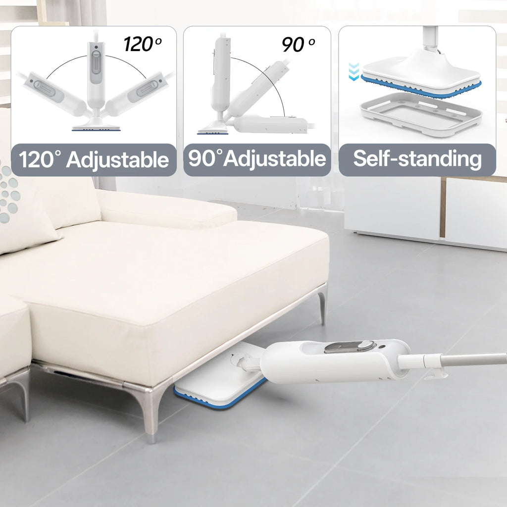 INSE 6-in-1 Powerful Steam Mop — High-Temperature Detachable Scrubbing Steam Cleaner for Hard Floors, Carpet & Kitchen