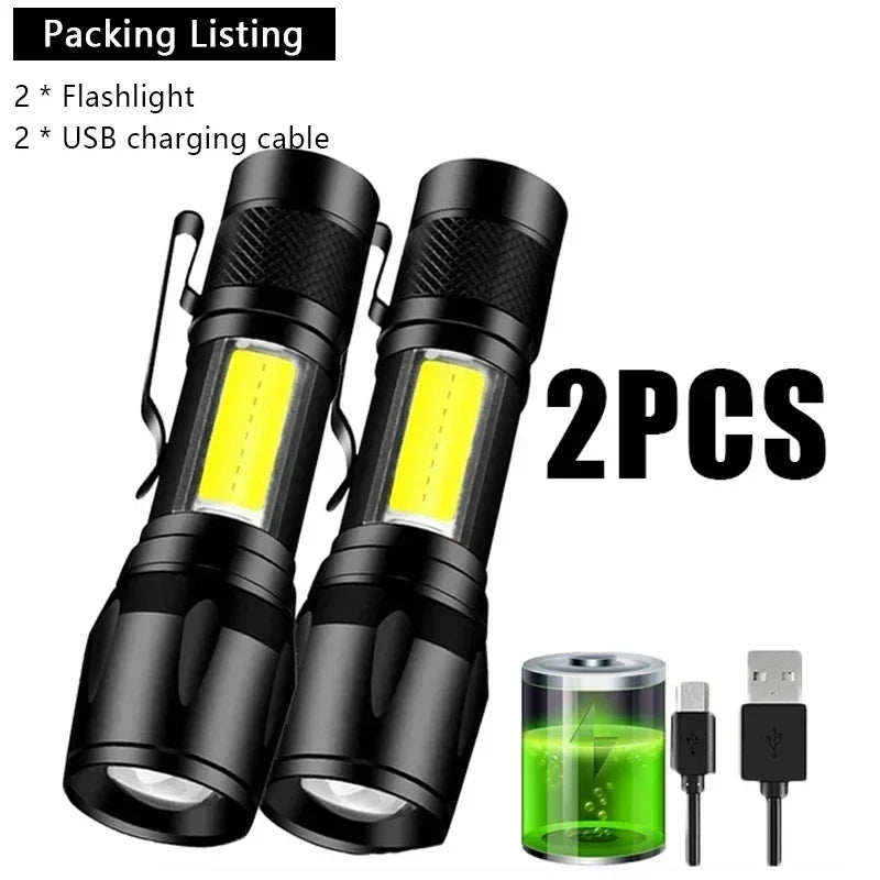 100000LM Super Bright Rechargeable LED Flashlight – Long Range Waterproof Camping Torch