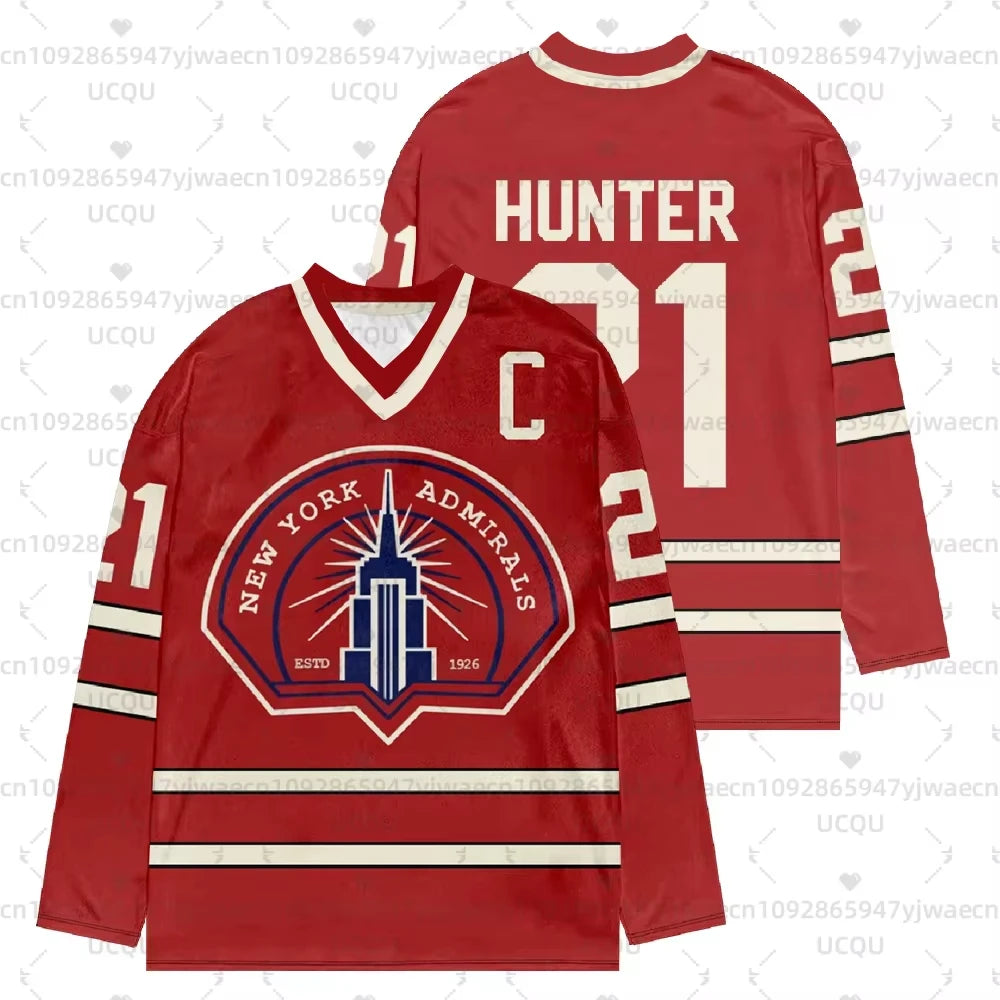 Men's Hockey Jersey Long Sleeve Tee — Retro Sport Graphic Shirt