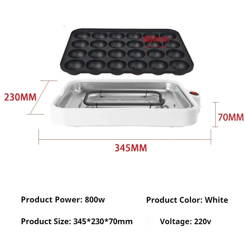 Electric Takoyaki Maker — Household Octopus Ball Grill Pan & Cake Baking Machine
