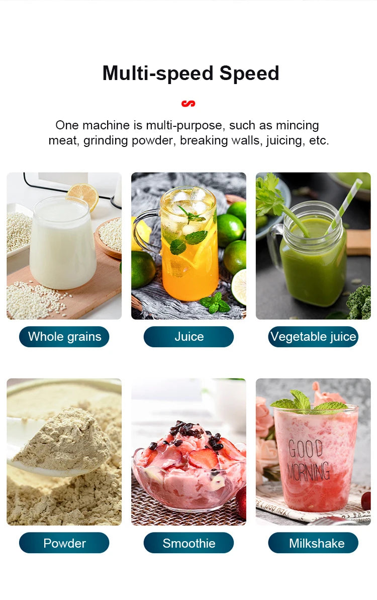 2000W Heavy Duty Commercial Blender — BPA-Free, High Power for Smoothies, Ice & Food Processing
