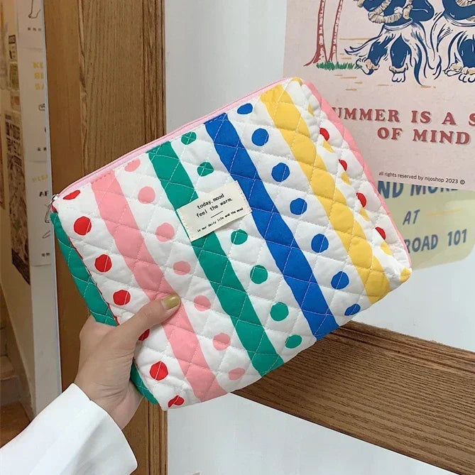 Large Capacity Cosmetic Clutch Bag – Women's Travel Makeup Storage Bag with Zipper